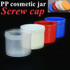 China Wide Mouth cosmetic jar Clear red blue 250ml Plastic Cosmetic Containers With Lids on sale