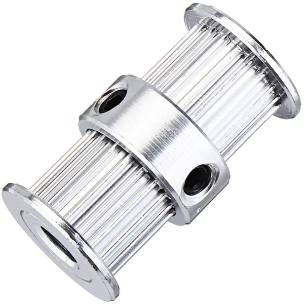 Synchronous Alloy GT2 20T 3D Printer Timing Pulley Double Head Bore