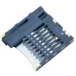LCP 8pin H1.85mm Micro SD Card Connector , T Flash Type TF Card Reader Holder