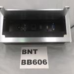Brush cover European power computer desktop socket box with usb