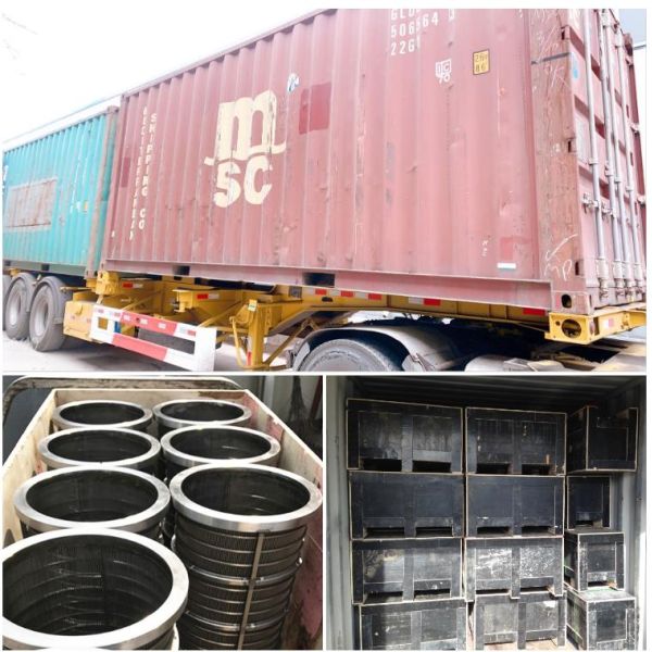 SS316 Arc Trapezoidal Wedge Wire Screen With Support Steel for water filter screen