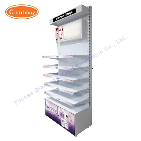 Quality Cosmetics Store Makeup Floor Stand Showy Beauty Display Rack for sale