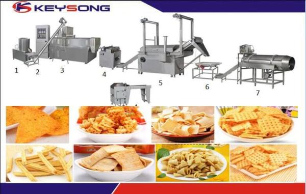 Quality Frying Pellet Snack Food Making Machine , Rice Chips Making Machine for sale