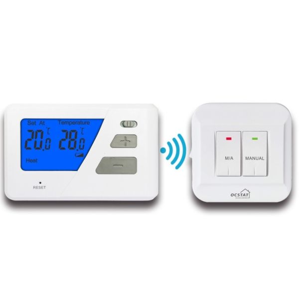 Riseem Flame Retardance ABS RF Room Non-programmable Thermostat With Heat / Off / Cool Switch