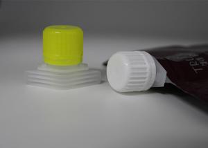 China Yellow Plastic Spout Caps For Portable Handheld Buckle Folding Pouch on sale