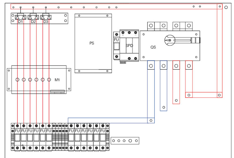 SHLX-PV6 DC 6Ways Electrical Distribution Box