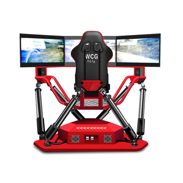 Quality 3 Screen Video Racing Game Simulator Machines , F1 Amusement Park Racing Simulator Arcade Machine for sale