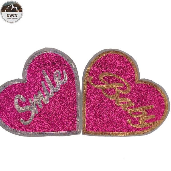 Quality Eco Friendly Custom Made Embroidered Patches Non Woven / Glitter Material for sale