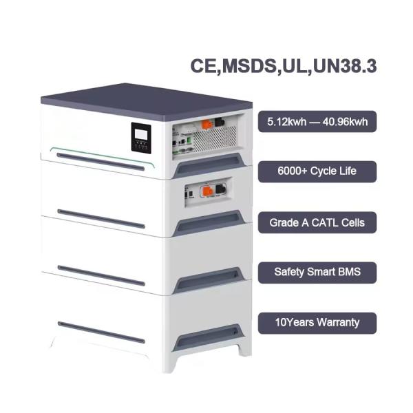 Quality 5 Years Warranty 51.2V 100Ah Solar Energy Storage System with Integrated Inverter for Solar Installations for sale