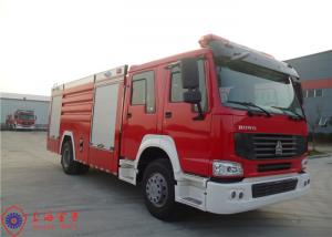 Buy cheap HOWO Chassis 4x2 Drive Commercial Custom Fire Trucks with Large Space Cab 6 Seats product