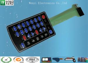 China PET Membrane Switch Connectors Pitch 2.54mm , Embossed Key Tactile Switch Keypad on sale