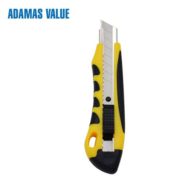 Quality Auto retractable knife,tool knife,utility blade knife of 18mm ABS+TPR auto-lock utility knife for sale