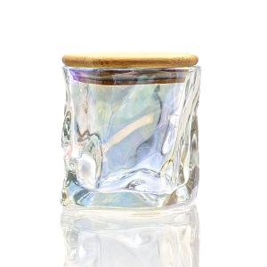 Luxury Bulk 250ml 8oz Round Frosted Clear Glass Candle Jars With Lid