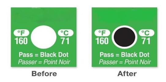 Reversible Temperature Sensitive 25°C/77°F Heat Sensitive Color Changing Sticker