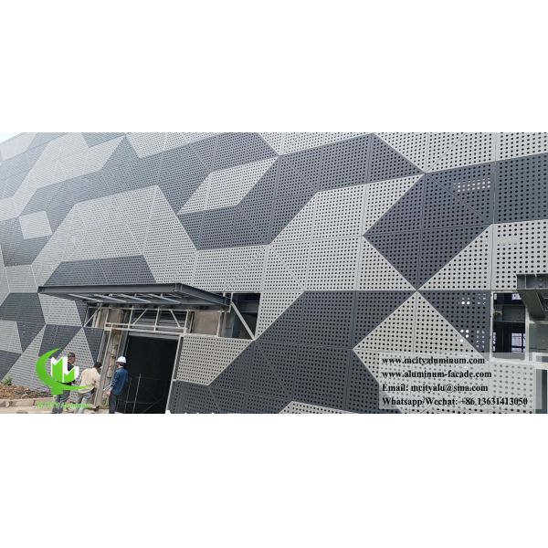 3mm Powder Coated Perforated Aluminum Cladding Panel for Metal Facade Wall Cladding