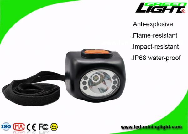 Quality Wearable Digital Cordless LED Mining Light 4000lux Brightness With Safety Rope for sale
