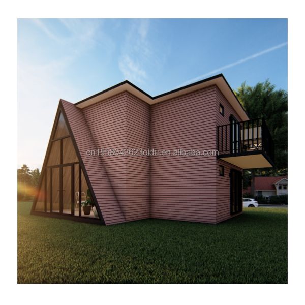 Aluminum Alloy Windows Modular Triangular Prefab House for Hotel Modern Design and Durable Materials
