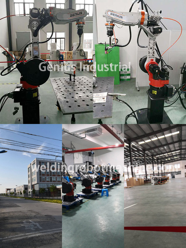 Automatic Arc Welding Robot System Double Stations 2000mm Working Reach