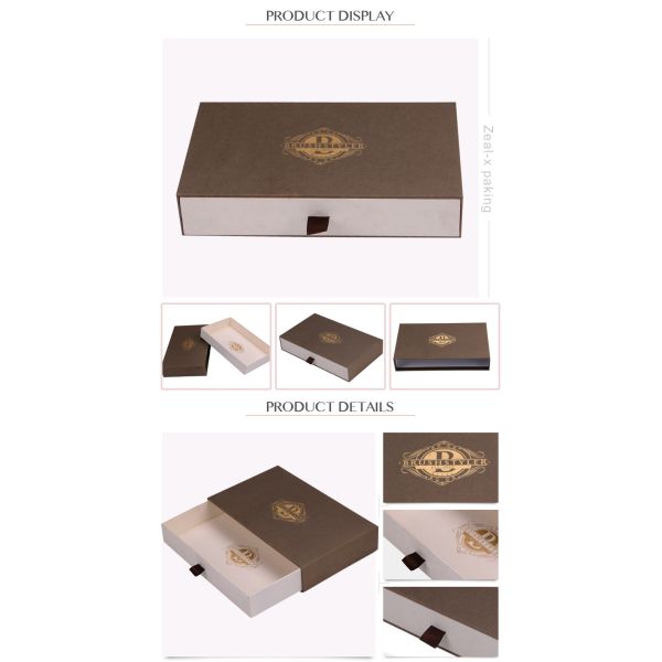 Eco - Friendly Sliding Paper Box Drawer Type Apparel ISO9001 Certificated