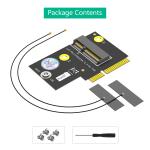 M.2 NGFF key E to Half-size Mini PCI-E Adapter for WiFi6 AX200, 9260, 8265 ,8260