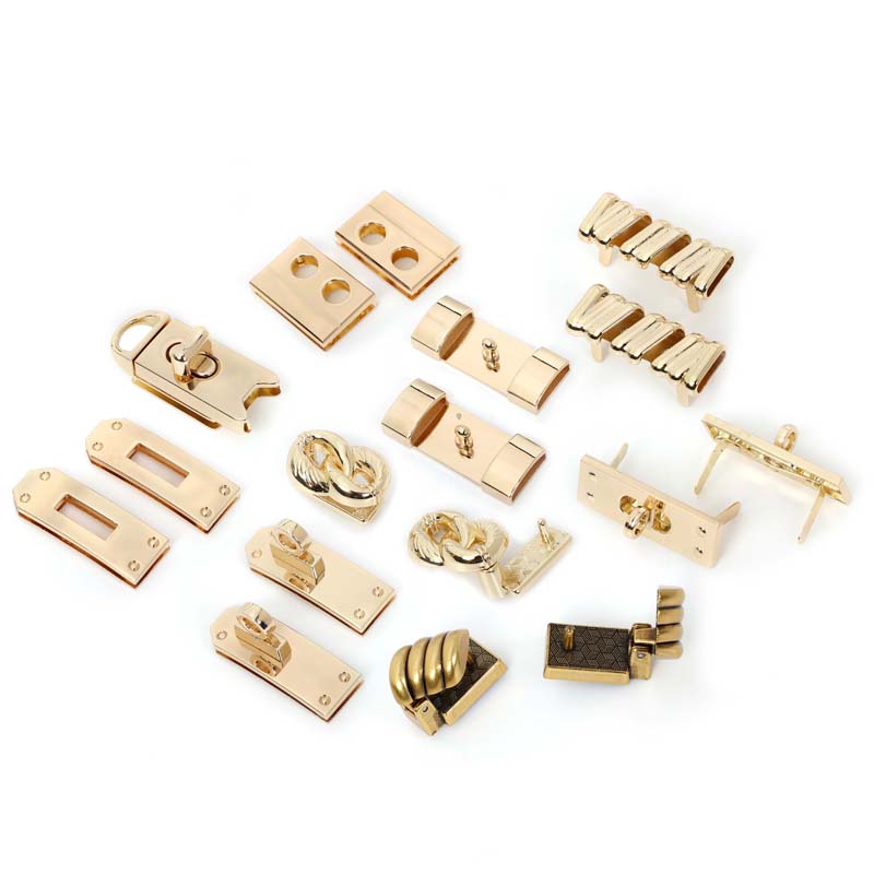 Metal Push Turn Handbag Lock Hardware Scratchproof Customizable
