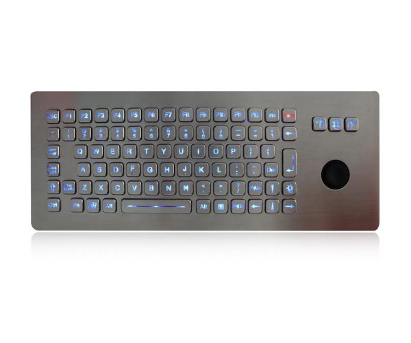 Quality Metal Wired Backlit Keyboard Vandal Proof  With Hula Pointer Mouse for sale