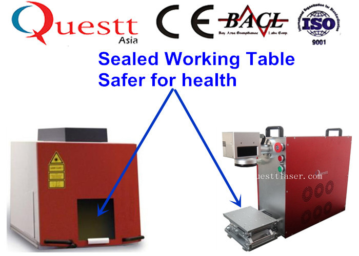 CE Jewellery Laser Marking Machine 20 Watt For Gold Silver , Sealed Working Table