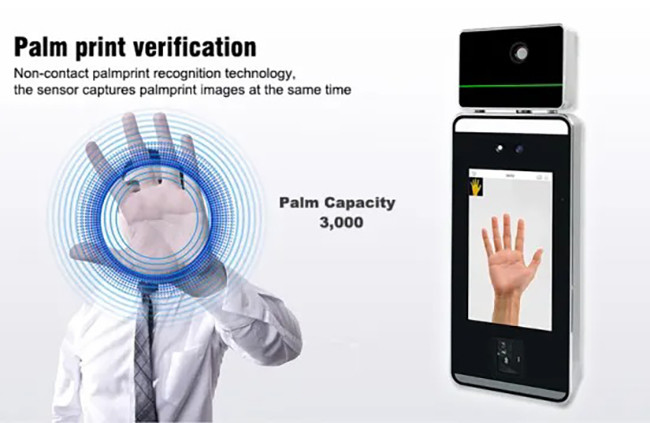 5 inch screen AI Face Recognition Attendance Machine With Temperature Detector