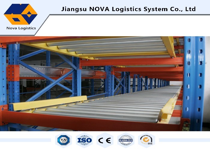 Q235B Pre Galvanized Gravity Pallet Racking System For Logistic Warehouse