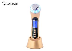 China ABS Material Ultrasonic Galvanic Ion Face Massager Roller UBS Rechargeable on sale