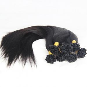China Black Color Keratin Nail U Tip Hair Extensions Double Drawn 18 To 24 on sale