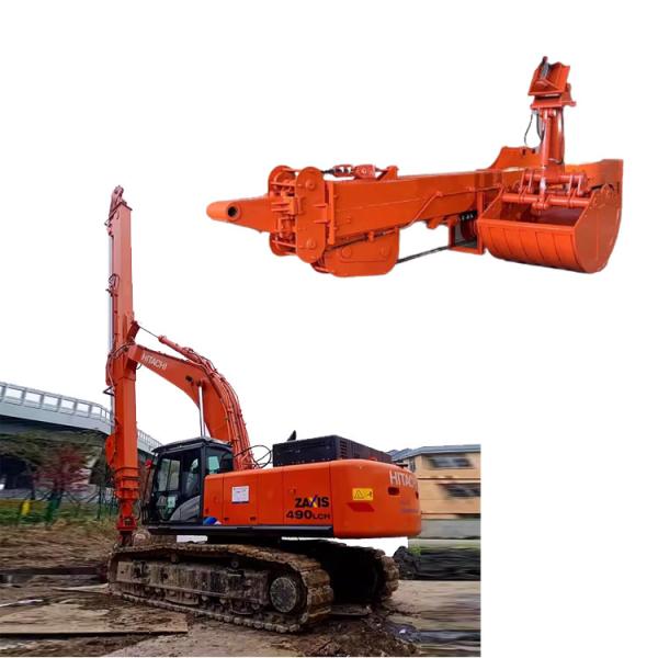 Quality Telescopic Boom Long Arm Excavator Excavator Telescopic Arm Clamshell Telescopic Extention Arm Excavator Telescopic for sale