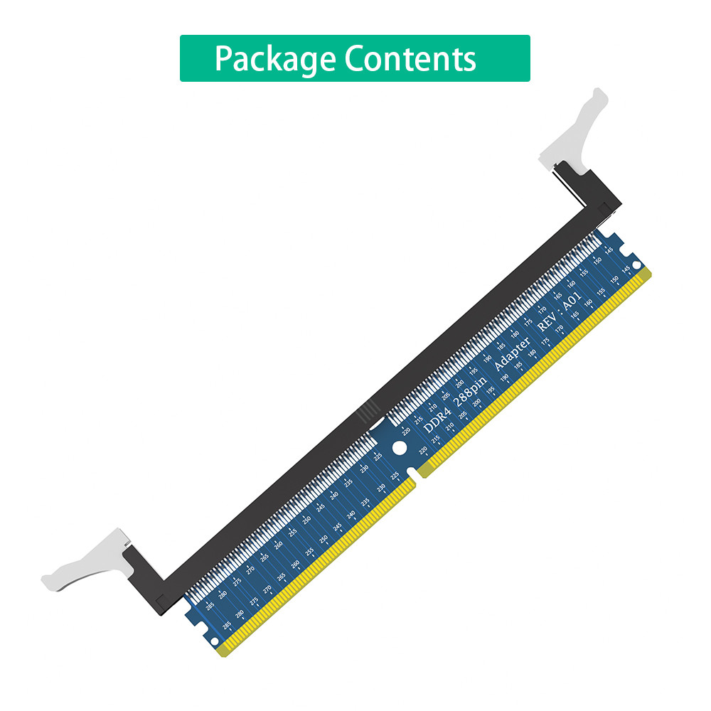 Blue DDR4 288Pin Adapter Ideal for Desktop Motherboards and Memory Testing