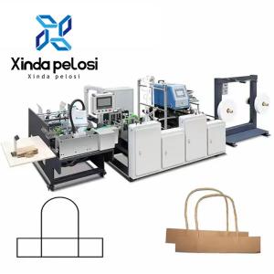 China High Efficiency Paper Bag With Handle Making Machine PLC Control on sale