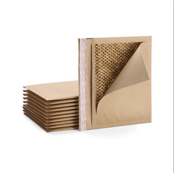Quality Cellular Shaped Kraft Corrugated Envelopes Padded Honeycomb Paper For Shipping for sale