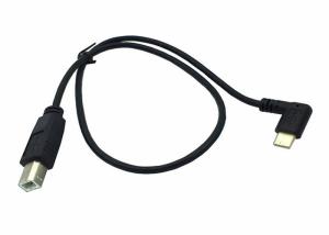 50 CM Right Angle type C to Type B USB Data Cable Customized Logo PE Low Density Pre Mold