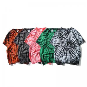 China Anti Wrinkle Casual Oversized Tie Dye T Shirt 100% Cotton Jersey Fabric on sale