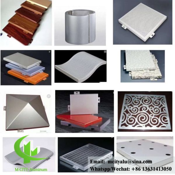 Powder Coated Solid Aluminum Panel with Customizable RAL Colors and Perforated Design for Architectural Facade