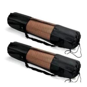 China Black Yoga Mat Carry Bag Exercise Fitness Carrier Nylon Mesh Center Adjustable Sports Carry Bags on sale