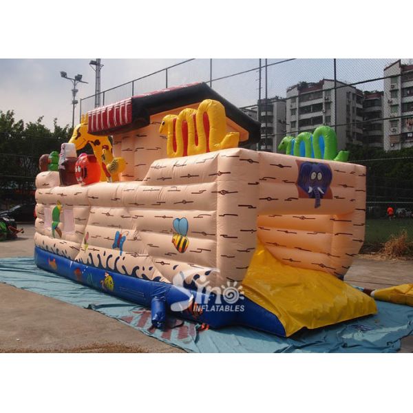 Safety Noah's Ark Paradise Inflatable Combo Bounce House For Kids