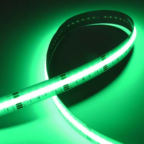Super brightness COB led strip RGB 12mm multiple color 120 degree super wide 1080 LEDs/m COB strip light full color