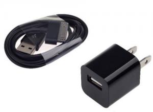 Buy cheap AC Wall Charger Adapter with iphone 4 Data Sync Cable for G 4S 3GS 3G iPod Touch black product