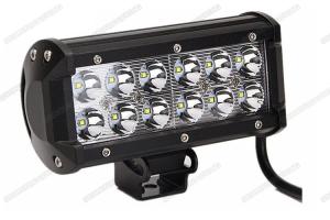 36w High Intensity Cree Double Row LED Light Bar Lens With Stainless Steel Bracket