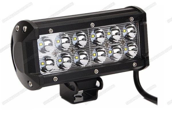 Quality 36w High Intensity Cree Double Row LED Light Bar Lens With Stainless Steel Bracket for sale