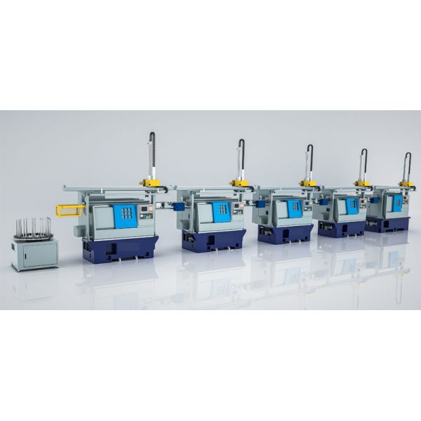 Automatic Production Line HTCSY50-S CNC Turning Center Automated Loading and Unloading CNC Lathe
