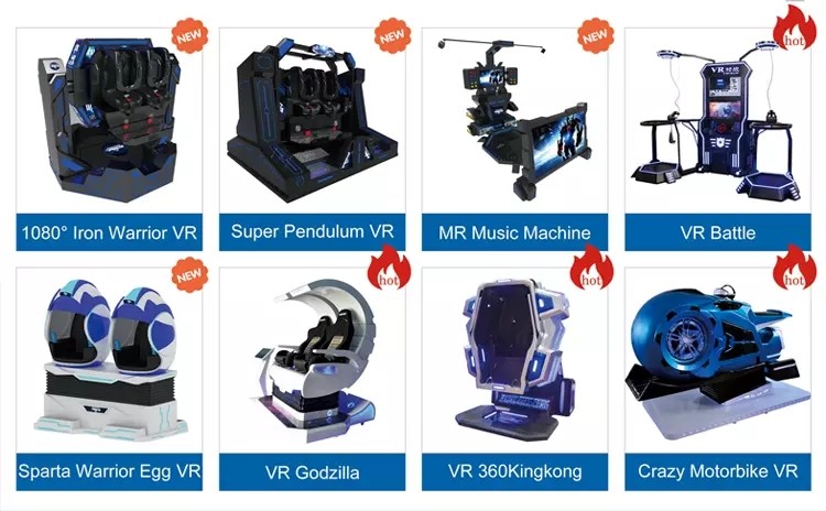 2 Seats 9D Virtual Reality Simulator Iron Warrior All - Axis Rotation 9D Roller Coaster