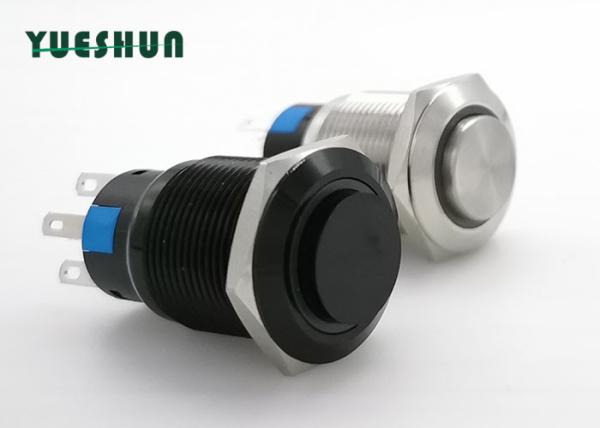 Quality Metal 19mm Push Button Switch , Automotive Push Button Switches High Head for sale