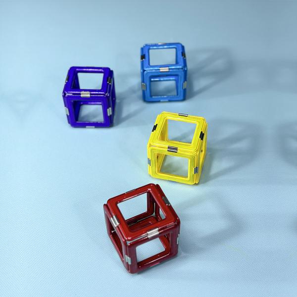 Quality Custom Kids Learning 3D Magnetic Construction Blocks / Magnetic Building Tiles for sale