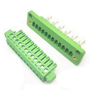 Buy cheap 3.81 mm pitch Feed Through Flange Pluggable Terminal Blocks product