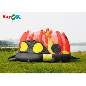 Waterproof Inflatable Bounce House Children Bouncer Cartoon Ladybug Jumping Bed